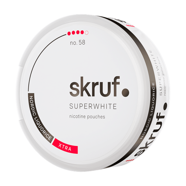 Poches de nicotine SKRUF Superwhite Nordic Liquorice Xtra No 58